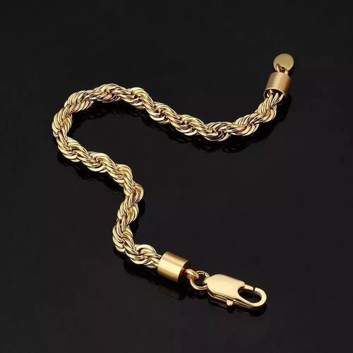 Set Torzal Cadena 65 Cm + Pulsera 21 Cm X 6 Mm Oro 10 K.