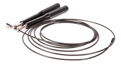 Cuerda Saltar Velocidad Ajustable Crossfit Acero 3m Negro