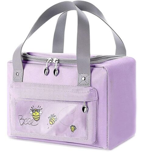 Lonchera Termica Portátil Bolsa Del Almuerzo Frío Y Calor Morado