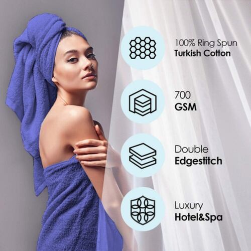 Kit De Toalla Baño Lana Coral Suave De Alta Densidad 10 Pzas Tonos Rosados Azules 