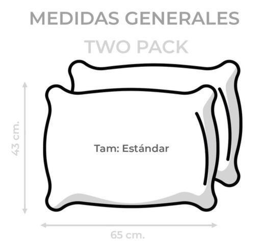Almohadas 2 Pack Estándar Microfibra Media. Blancos