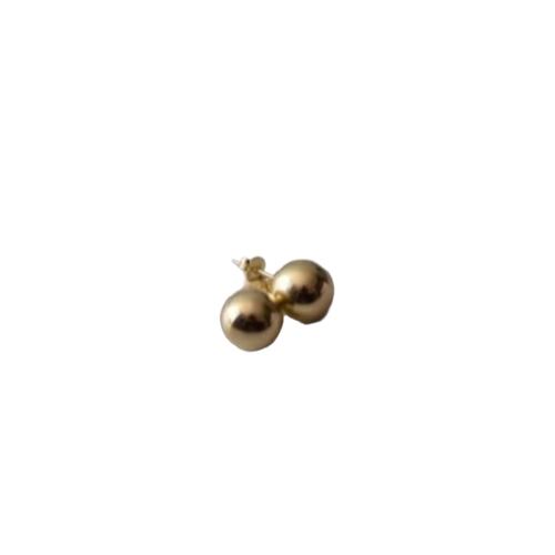 Juego Collar Letra X Lisa + Aretes Bola 10 K. + Regalo