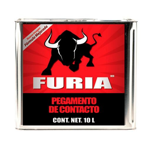 Pegamento Contacto 10L 2.64 Gal Base Solvent Furia 2374468