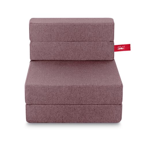 Sofá Cama Plegable Estilo Puff Individual  Rosa 