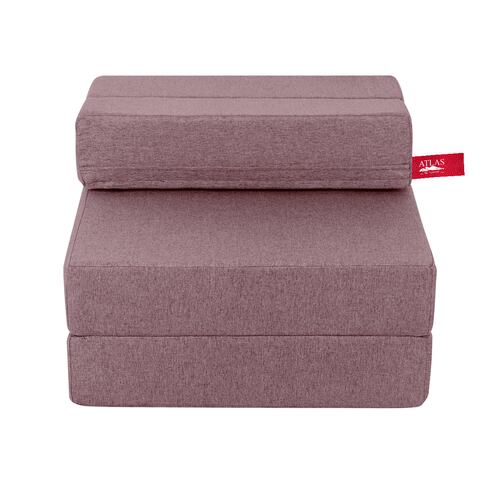 Sofá Cama Plegable Estilo Puff Individual  Rosa 