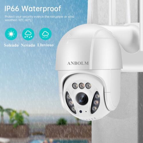 Cámaras De Seguridad Exterior Wifi Con 360 Ptz Blanco