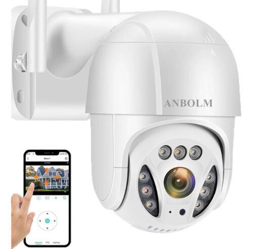 Cámaras De Seguridad Exterior Wifi Con 360 Ptz Blanco
