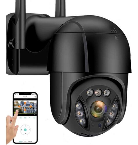 Ultra Hd Cámara De Seguridad Wifi Exterior Detección Humana Negro