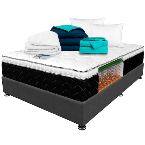 Colchón Con Box Matrimonial PresToon Serta Ortopédico Comfort Foam + Edredón Ligero + Protector Matrimonial + Juego Ligero de Sábanas + 2 ALMOHADAS DE REGALO.
