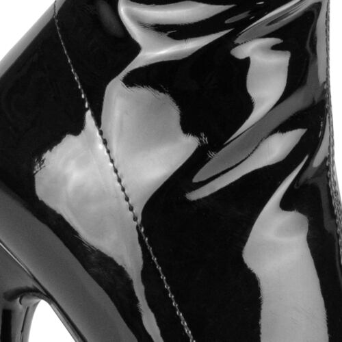 Botas de vestir largas de charol, marca Belinda Peregrin, con tacón tipo campana, mod. 1085484