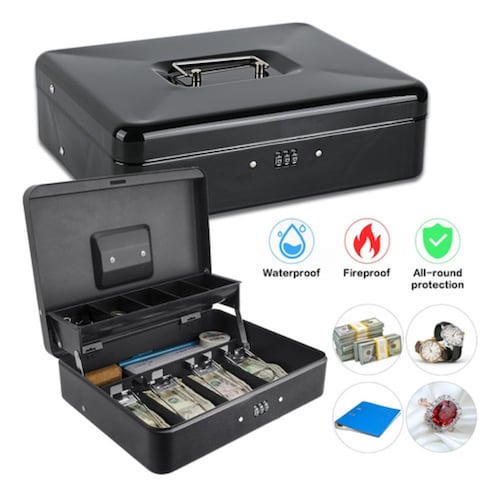 Caja Dinero Fuerte Seguridad Digital Metálica Negro