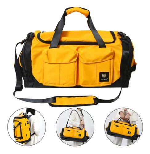 Maleta Deportiva Bolsa Gym Viaje Mochila Amarilla