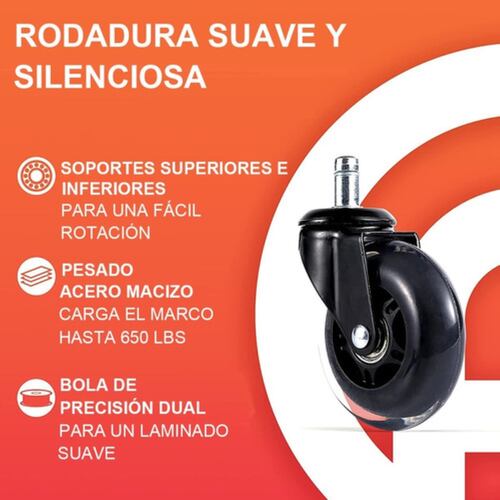 5pcs Ruedas Para Sillas Oficina Repuesto Ruedas Giratorias