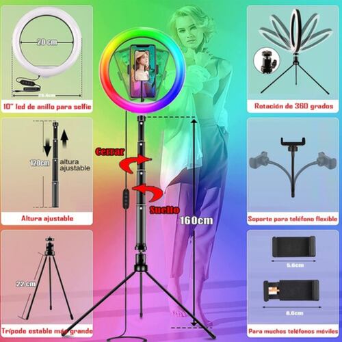 Aro De Luz Profesional Maquillaje Led Iluminacion Fotografia