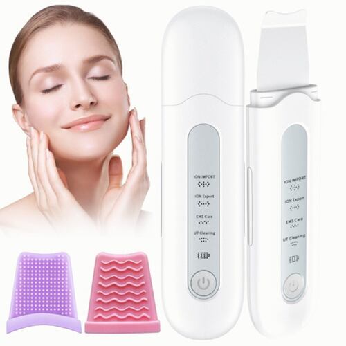 Limpiador Facial Peeling Ultrasónico Portatil Blanco