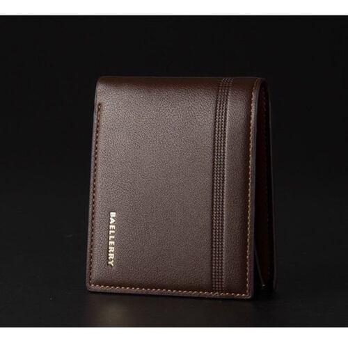 Cartera Baellerry Hombre Porta Tarjetas Múltiple Liso Marron Oscuro
