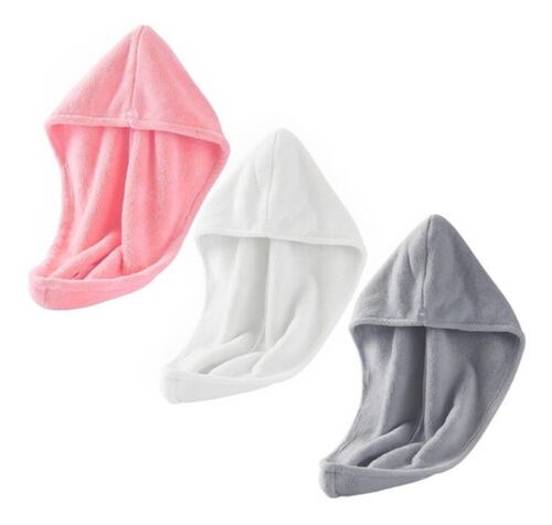 3 Toallas De Rápido Secado Para Cabello Turbante Para Pelo Multicololor