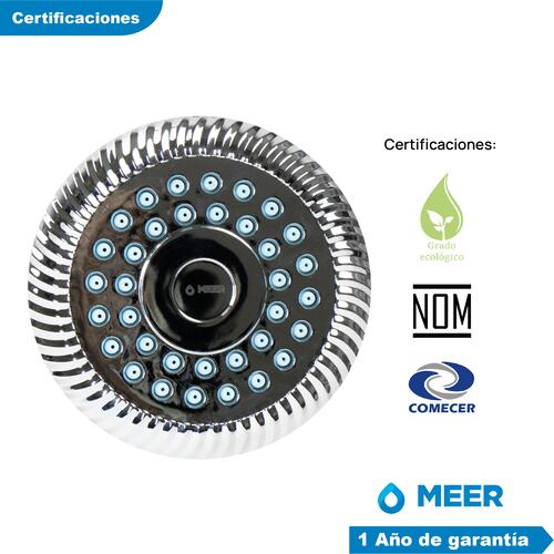 CNX Regadera Cromada ABS para Baño con Tubo de Acero Inoxidable (Con sistema anti-sarro).