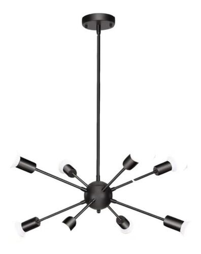 Lámpara Colgante De Techo (8 Portalámparas) Negro