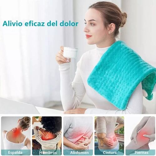 Almohadillas Térmicas Eléctrica Cojín Temperatura 10 Nivele Azul