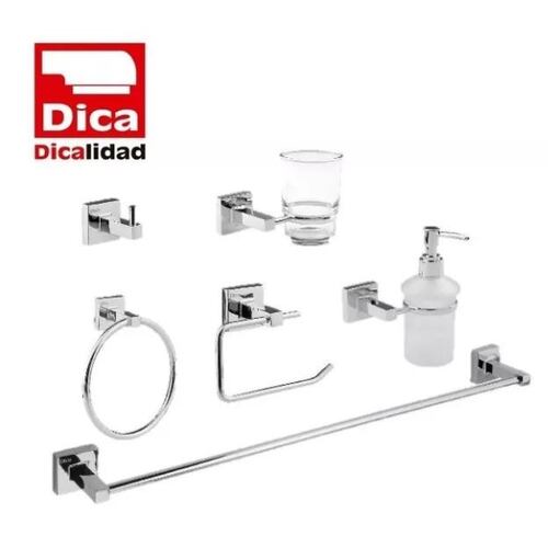 Juegos Accesorios Baño 6 Pzas Cromo Dica 3300