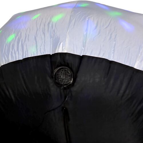 Inflable Halloween Araña Gigante Spider Luz Led 2.3 Mts negro/rojo