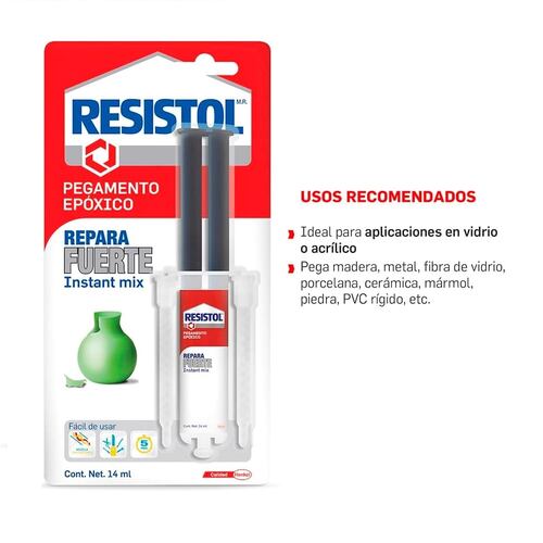 Pegamento Epoxico Jeringa 14Ml Resistol 1524151 Trasparente