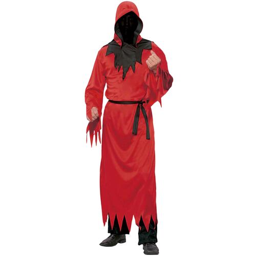 Disfraz de Halloween fantasma rojo de tela fiesta disfraces día de muertos unitalla adulto.