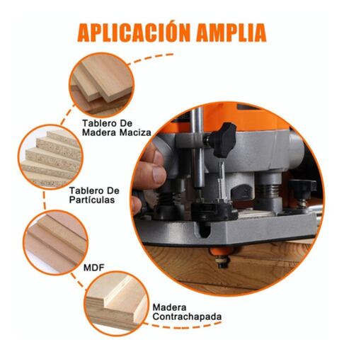 Juego Brocas Router Taladro Teeno 1/4 15 Pz Herramienta