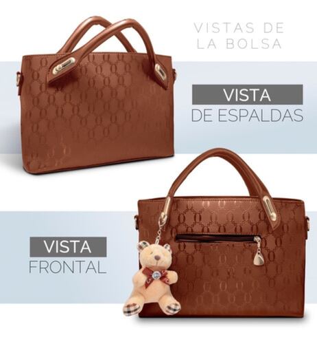 Set 4 Bolsos Impermeables De Lujo Para Mujer Cafe