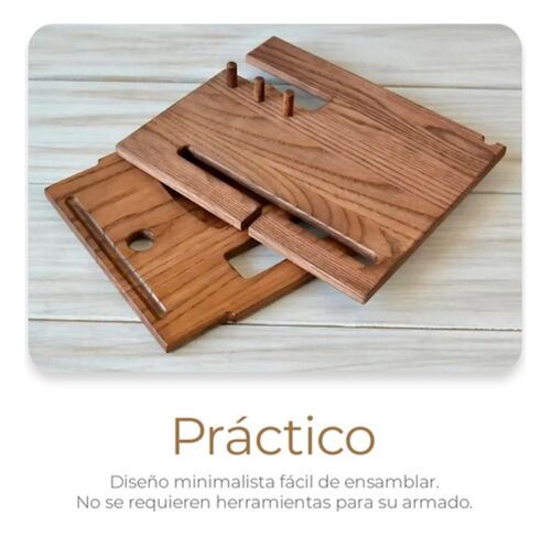 Organizador Buro Escritorio Celular Marron