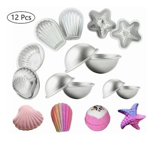 12 Pcs Moldes De Bomba Para Baño Ducha Plata