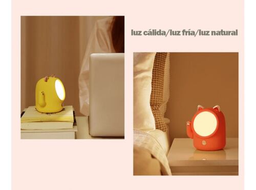 Lampara de mesa gato pantalla blanco estructura Amarillo