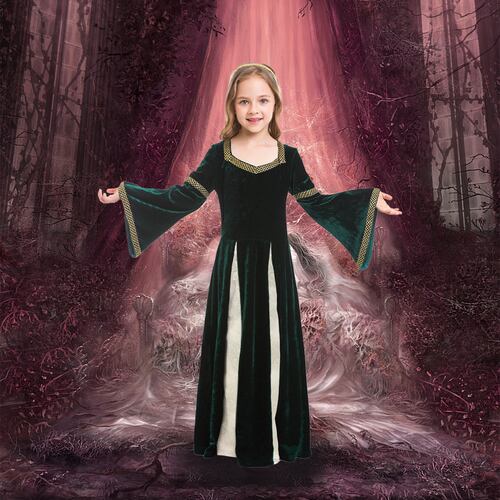 Disfraz de Halloween Disfraz Princesa Reina Infantil niñas Premium de tela Queen.