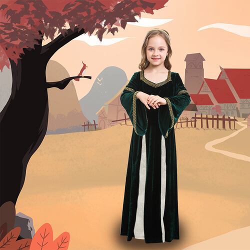 Disfraz de Halloween Disfraz Princesa Reina Infantil niñas Premium de tela Queen.