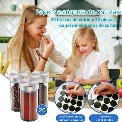 Especiero Giratorio De Acero Inoxidable C/20 Frascos Vidrio.