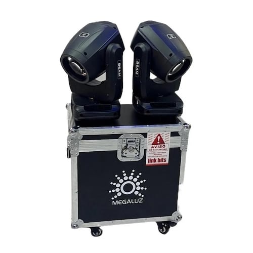 2 Cabezas Móviles MEGALUZ LUXIN 100 De 100w Con Case Rígido