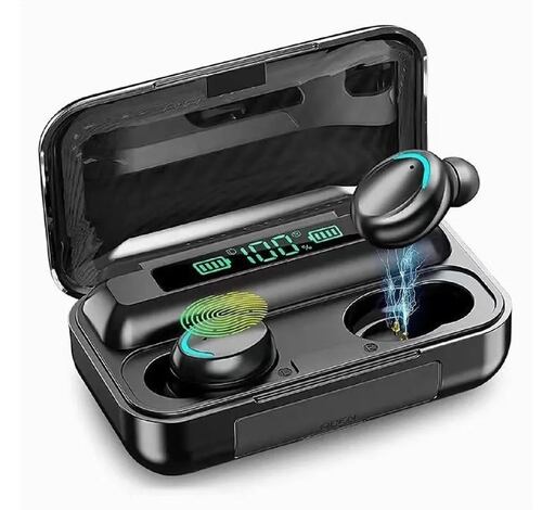 3 Audífonos In-ear F9-5 Inalámbricos Bluetooth Mayoreo Llamadas Negro.