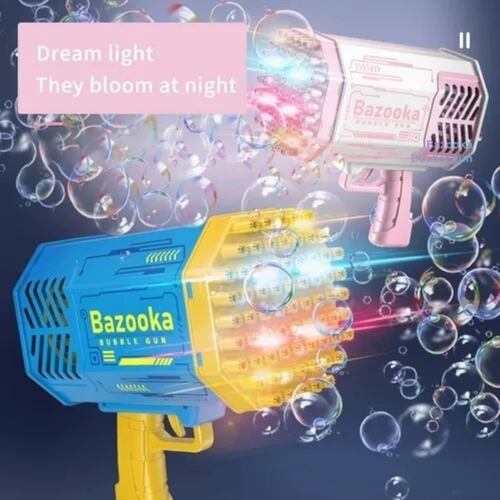 Máquina de burbujas Con 69 Agujeros De Burbujas Y Luz rosa
