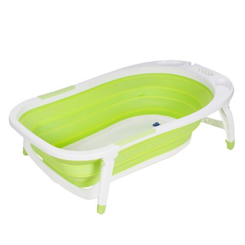 Tina Bañera Plegable de Viaje para Bebe Babytek 48-8833 Verde.
