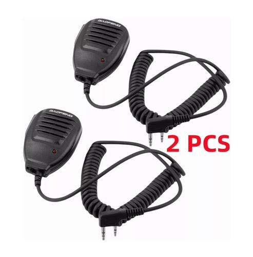 Bocina Micrófono Solapa Para Radio Y Kenwood 2 Negro