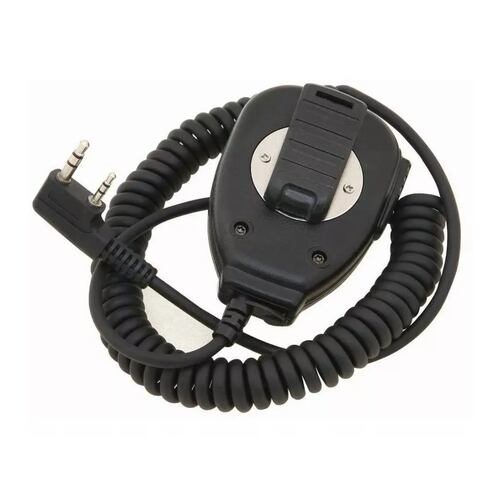 Bocina Micrófono Solapa Para Radio Y Kenwood 2 Negro