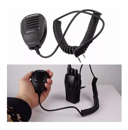 Bocina Micrófono Solapa Para Radio Y Kenwood 2 Negro