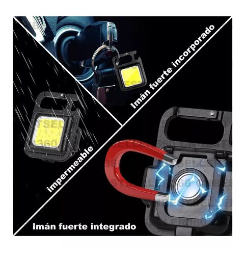 Led Linterna Portátil Mini Llavero Cargando Lampara  2 PZ