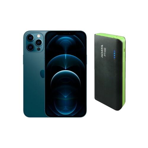 iPhone 12 Pro Max 128GB Azul Reacondicionado Grado A + Power Bank 10,000mah