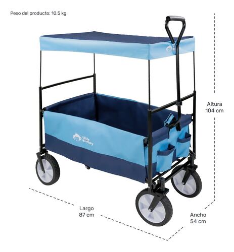 Vagoneta Plegable Niños Remolque Tranportadora Multifuncion