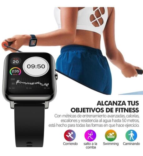 Reloj Inteligente Deportivo Impermeable Con Bluetooth NEGRO