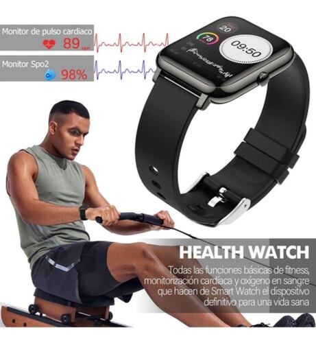 Reloj Inteligente Deportivo Impermeable Con Bluetooth NEGRO