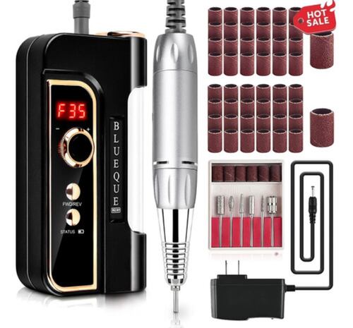 Pulidor De Uñas Eléctrico 35000rpm, Taladros De Manicura Negro
