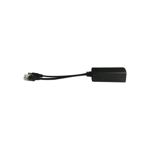 Cable divisor PoE pasivo de 48-55 Vcc Epcom TTPL100  de  12 Vcc  2 A  Aplicaciones como adaptar microfonos en cámaras IP.